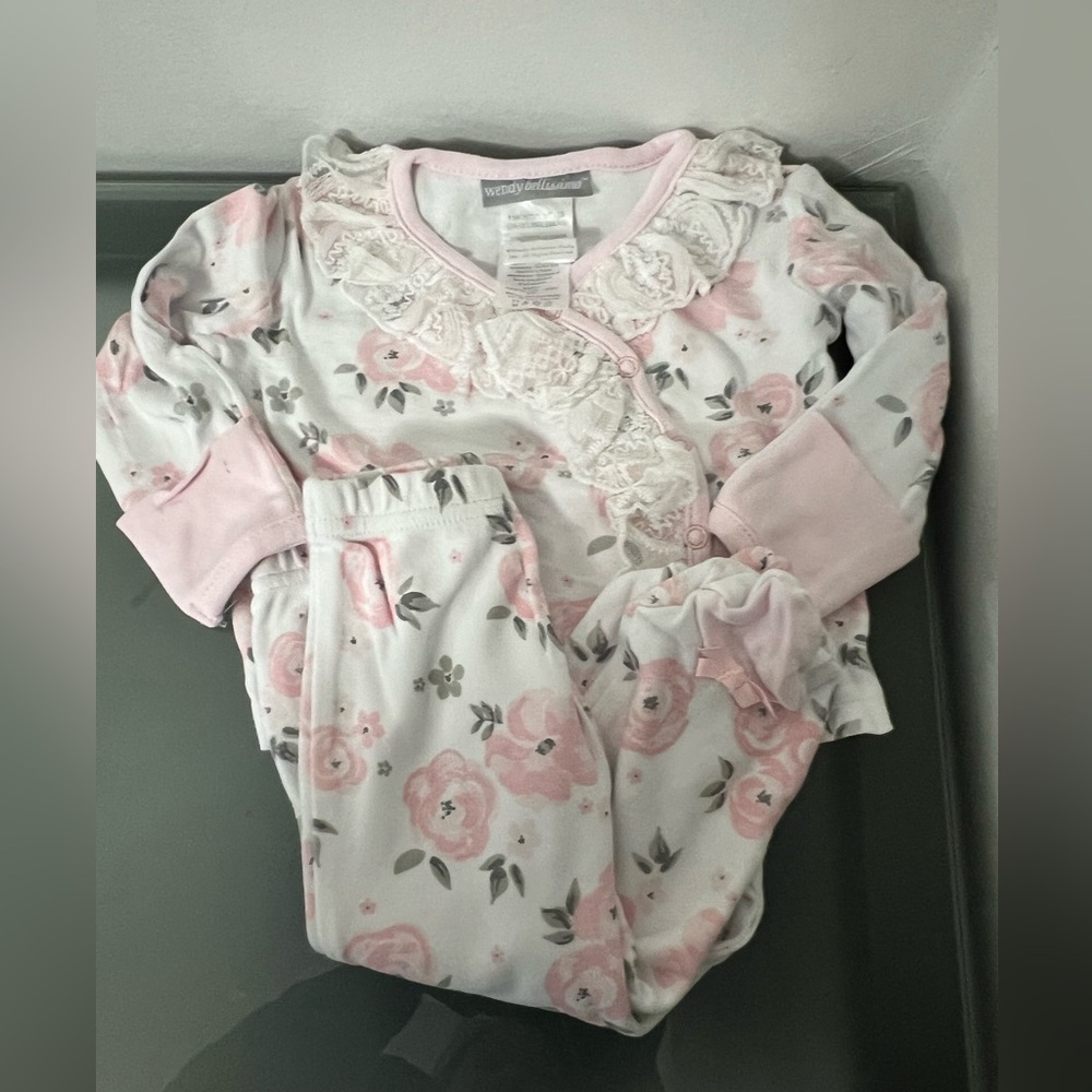 Wendy Bellissimo Pink Floral Kids Pajama Set